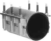 Двухленточный ремонтный хомут  для труб диаметром 88-855 мм Romacon